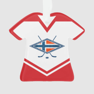 Ornamento Nome e número Jersey Noruega Logotipo Ornament