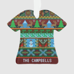 Ornamento Nome feio feito malha da rena   da camisola do