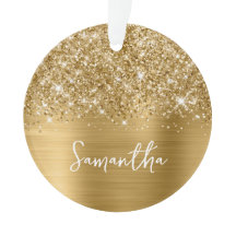 Nome Glam Ouro Brilhante Foto