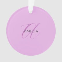 Nome Monograma - Letra Inicial Orchid & Lilac