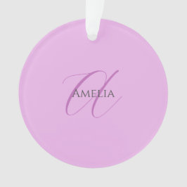 Ornamento Nome Monograma - Letra Inicial Orchid & Lilac