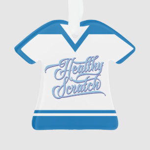 Ornamento Nome Número Jersey Hockey Healthy Scratch Ornament