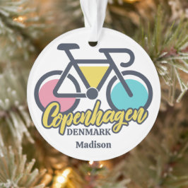 Ornamento Nome Personalizado Copenhaga Dinamarca