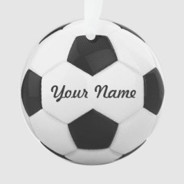 Ornamento Nome Personalizado da Bola de Futebol