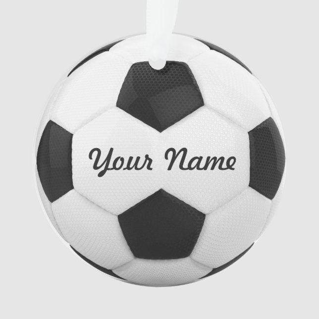Ornamento Nome Personalizado da Bola de Futebol (Frente)