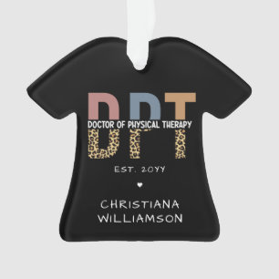 Ornamento Nome Personalizado DPT Doutor em Terapia Física Ch