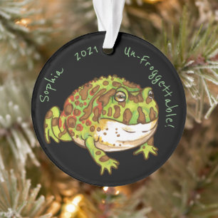 Ornamento Nome Personalizado 'Não aplicável ao sapo' dos S