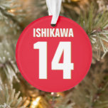 Ornamento Nome Personalizado, Número, Cores. Ventiladores do<br><div class="desc">Personalize com o nome,  o número e as cores de sua escolha!</div>