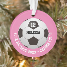 Ornamento Nome Personalizado Número de Mensagem Bola de Fute