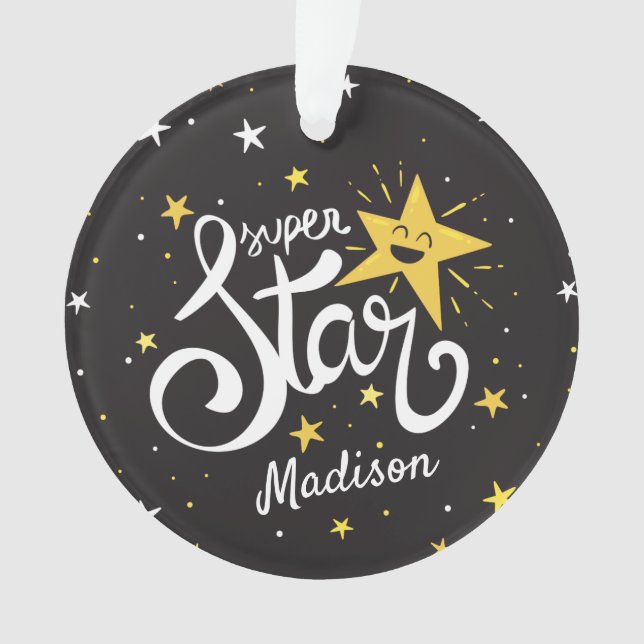 Ornamento Nome personalizado Superstar (Frente)