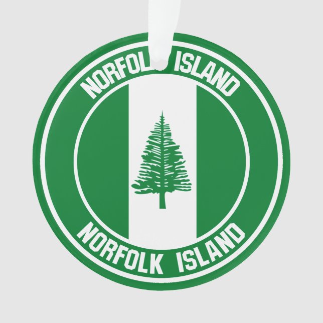 Ornamento Norfolk Island Round Emblem (Frente)