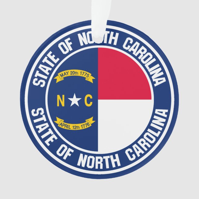 Ornamento North Carolina Round Emblem (Frente)