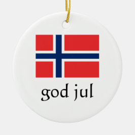 Ornamento Norueguês Feliz de Natal