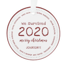 Nós Sobrevivemos ao Nome Acrílico de 2020