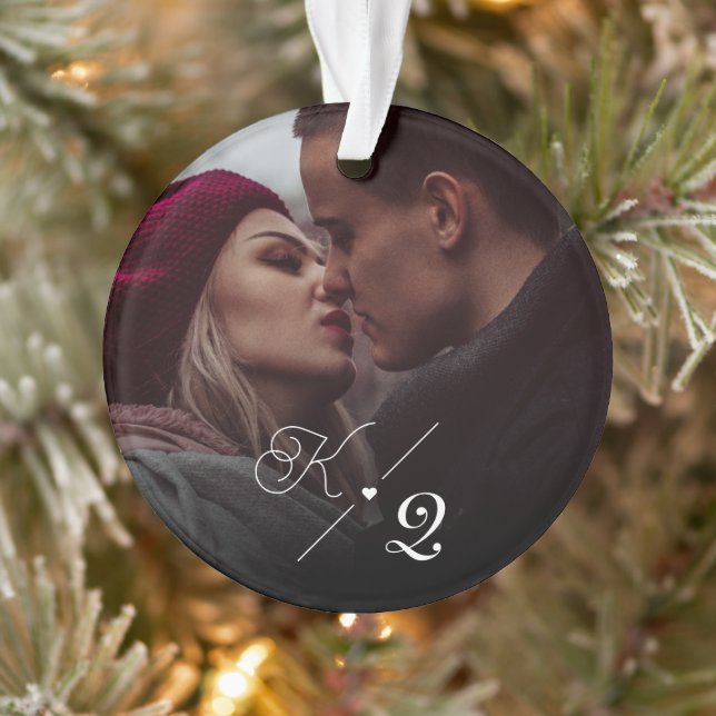 Ornamento Nossa Primeira Foto Mínima Clássica de Natal (Árvore)