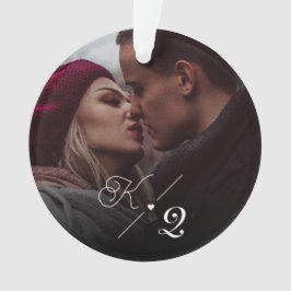 Ornamento Nossa Primeira Foto Mínima Clássica de Natal
