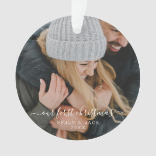 Ornamento Nossa Primeira Mão De Natal Letrou Foto