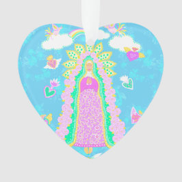 Ornamento Nossa Senhora de Guadalupe Azul