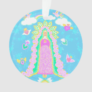 Ornamento Nossa Senhora de Guadalupe Azul