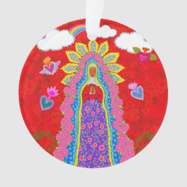 Ornamento Nossa Senhora de Guadalupe Vermelho