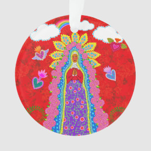 Ornamento Nossa Senhora de Guadalupe Vermelho