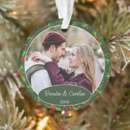 Ornamento Nosso 1º Natal Casal Clássico Personalizado