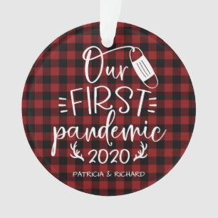 Ornamento Nosso Casal Pandêmico Mantém-Se Covid