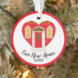 Ornamento Nosso Novo Ano do Coração Doméstico Personalizado