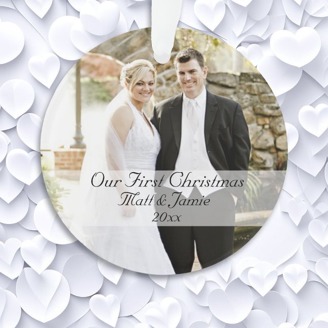 Ornamento Nosso Primeiro Casal de Natal Juntos (Criador carregado)