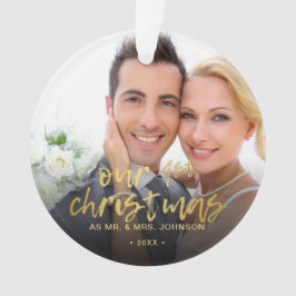 Ornamento Nosso Primeiro Natal 2 Foto Casamento