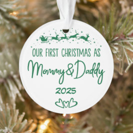 Ornamento Nosso Primeiro Natal Como Mamãe E Pai