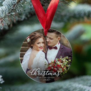 Ornamento Nosso Primeiro Natal Como Senhor E Senhora 2024 Fo