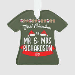 Ornamento Nosso Primeiro Natal como Sr. e Sra. Newlywing