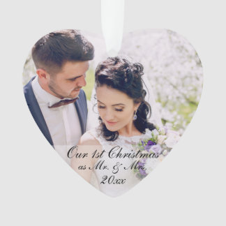 Ornamento Nosso Primeiro Natal como Sr. e Sra. Ornament W