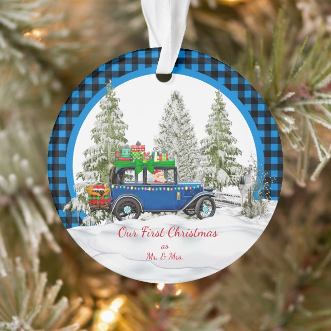 Ornamento Nosso Primeiro Natal Como Sr. & Sra. (Árvore)