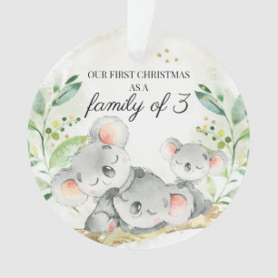 Ornamento Nosso Primeiro Natal Como Uma Família De 3 Ursos 