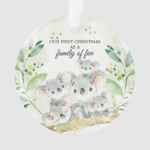 Ornamento Nosso Primeiro Natal Como Uma Família De Cinco Urs