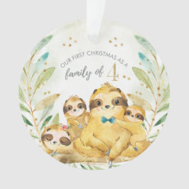Ornamento Nosso Primeiro Natal Como Uma Família De Quatro Sl