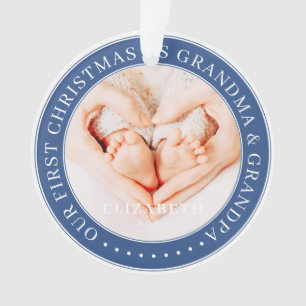 Ornamento Nosso Primeiro Natal Como Vovó E Vovô Simples