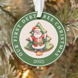 Ornamento Nosso Primeiro Natal Sem Dívidas - Marco Financeir