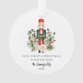 Ornamento Nosso Primeiro Novo Endereço de Foto de Natal do N