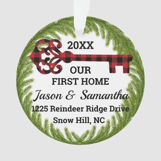 Ornamento Nosso Primeiro Pedido de Casa (Frente)