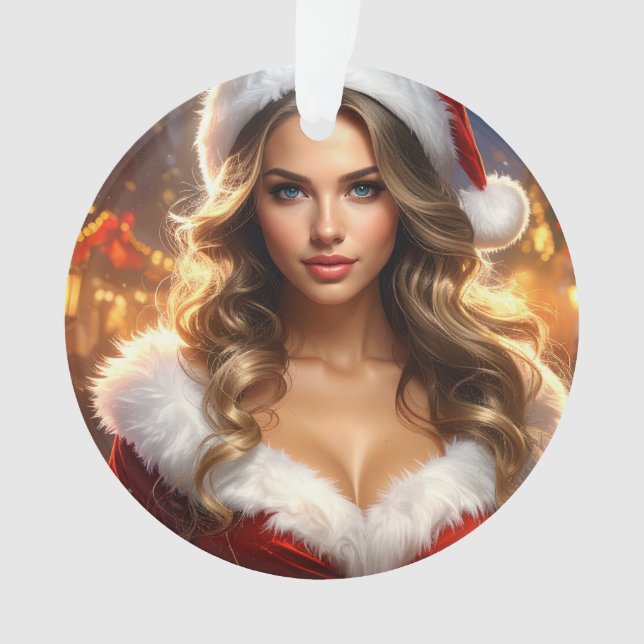 Ornamento Nostalgic Christmas Santa Girl (Frente)