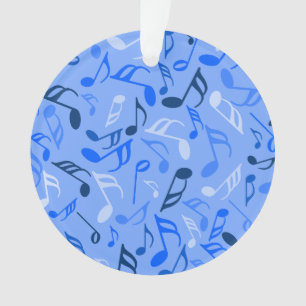 Ornamento Notas de Música Azul