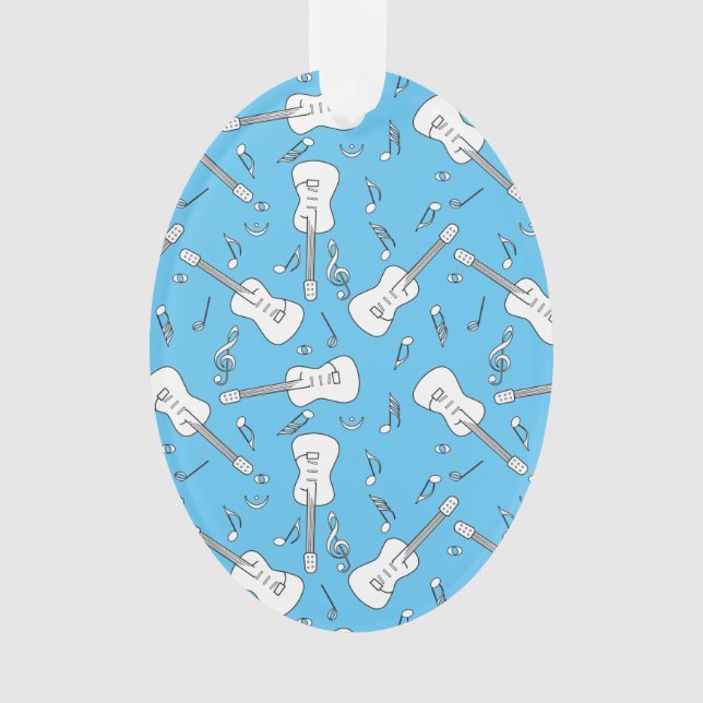 Ornamento Notas de Música de Linhas de Violão (Frente)