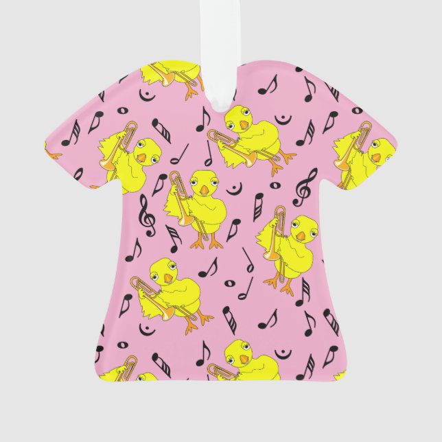 Ornamento Notas de música de Pintinho Trombone (Verso)