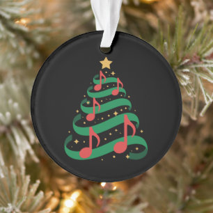 Ornamento Notas Musicais De Natal Árvore Estrela Melodia De 