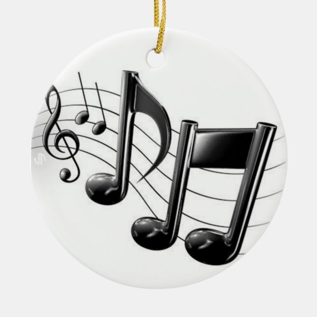 ORNAMENTO "NOTAS MUSICAIS" NATAL (OU QUALQUER HORA (Frente)
