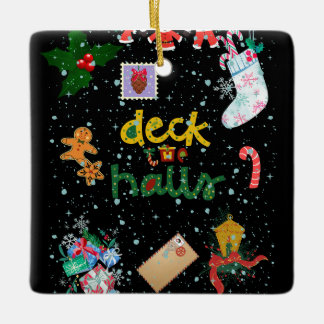 Ornamento Noturno de Natal Snowy