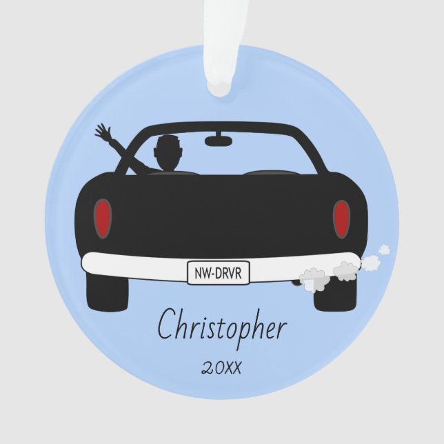Ornamento Nova Cara de driver de adolescente (Frente)